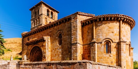 Collegiate Church of San Pedro de Cervatos. Cervatos, Campoo de Enmedio, Cantabria, Spain, Europe © MRMPhoto