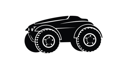 monster truck silhouette with large tires and rugged design high quality professional detailed modern elegant stylish clean crisp © Komla02