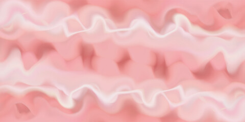 Pink strawberry yogurt or ice cream surface texture with wave pattern. Milk creamy sweet fruit and berry product. Soft and frozen sorbet or dairy pudding smooth top. Realistic vector background. © Dul