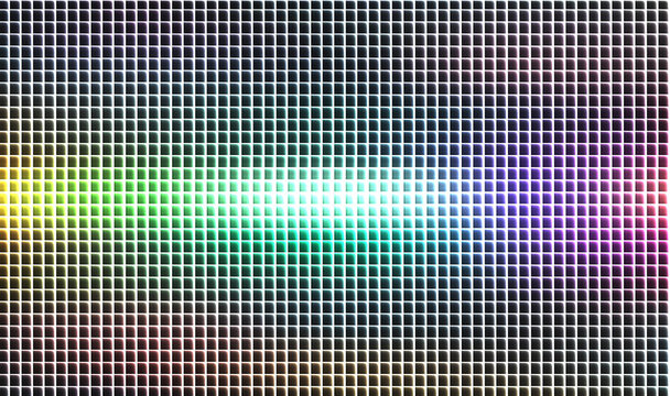 grid with spectral rainbow gradient square cells