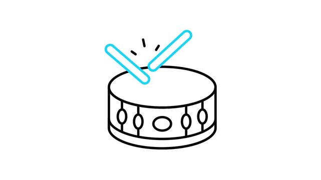 Snare Drum Animated Video Icon