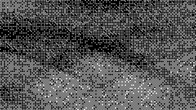 Dense halftone grid texture with black and white dots