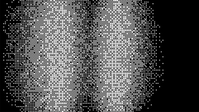 Central light beam halftone pattern with dark vignette border effect