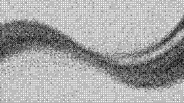Wavy halftone dot pattern with soft flowing gradient light curves