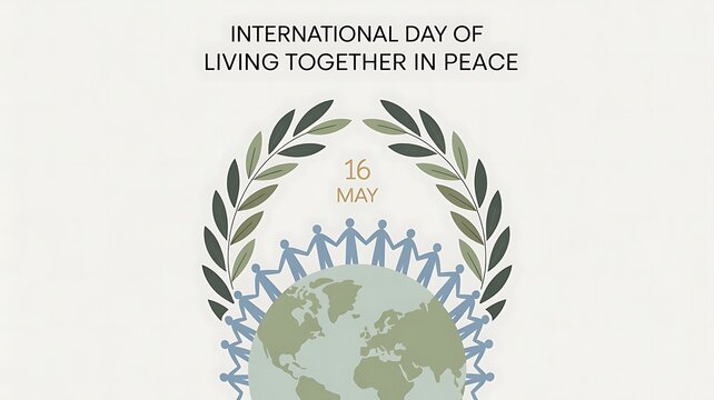 International day of living together in peace graphic