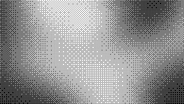 Horizontal halftone gradient texture with black and white dots