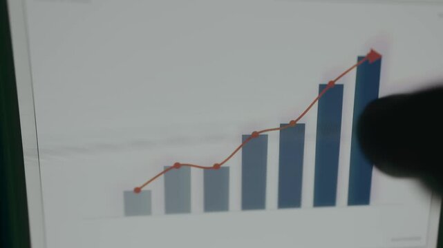 Rising Bar Graph Performance, concept of growth