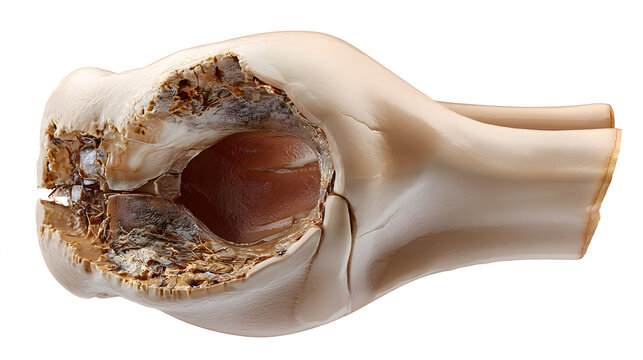 Medial collateral ligament mcl tear in knee joint photorealistic medical illustration
