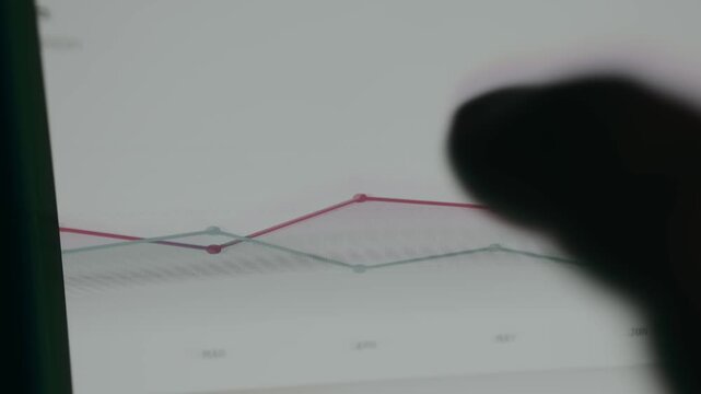 Statistic graph displaying two lines comparing data points over time
