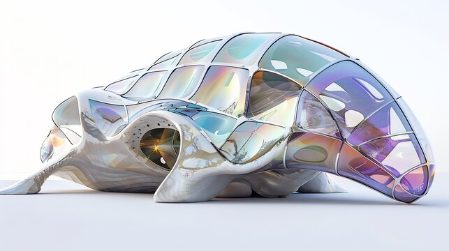 Futuristic design concept showcasing an innovative and iridescent vehicle architecture