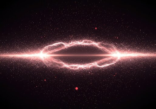 A captivating abstract background featuring an endless stream of swirling, soft energy and luminous particles creating a deep, glowing cosmos effect, backdrop, magical, template