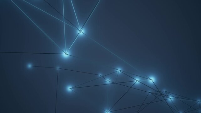 Abstract blue plexus network animation