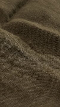 dark green zoom natural textile background cotton or linnen vertical video