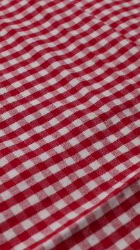 kitchen cotton or linnen natural fabric textile background vertical video