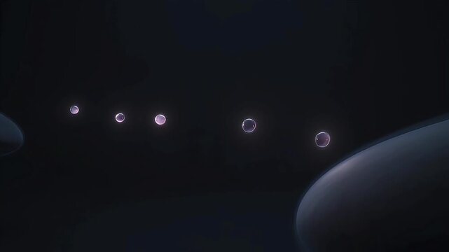 Exosome Intracellular Communication Animation in Futuristic Biology