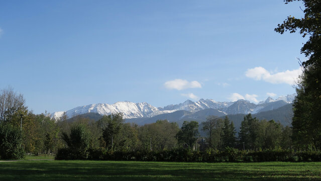 Zakopane, Poland. Dolna R&oacute;wień Krupowa  is the largest city park in Zakopane,Poland and has an area of ​​24 hectares. As the name suggests, it is a relatively flat area