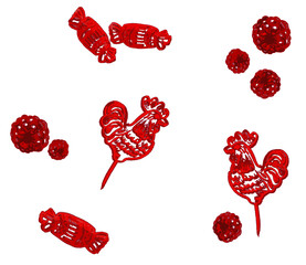 set of red Slavic patterns © Marina Pova