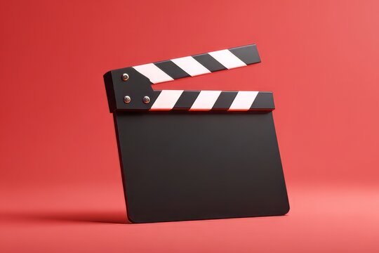 Minimalist illustration of a director's clapperboard,  movie clapper board, film slate