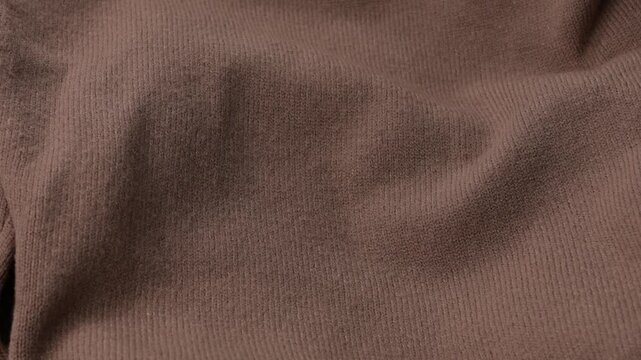 rotation of knitted textile cotton fabric element of clothing