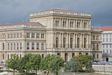Fototapeta premium Neo-Renaissance palace of the Hungarian Academy of Sciences, Budapest, Hungary 