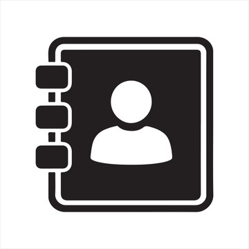 Address Book Icon, Contacts and Customer Directory Symbol, Phone Book Vector