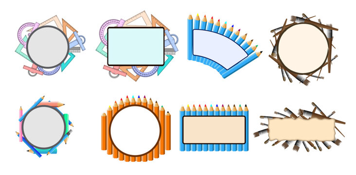 Set of artist vector labels
