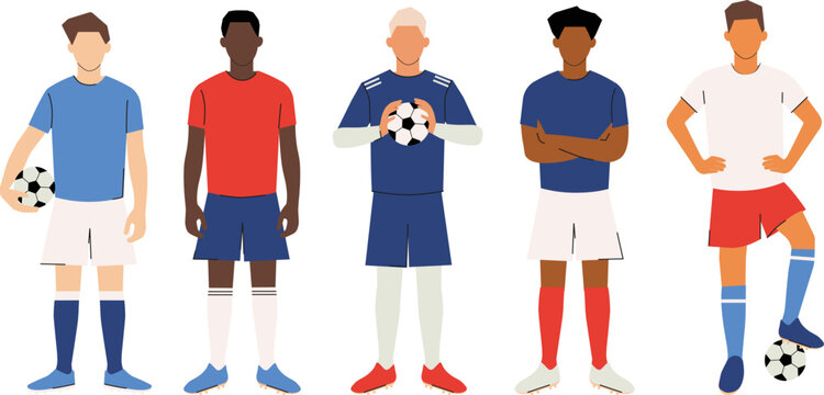 footbal players set