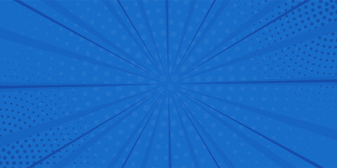 Vintage pop art blue background. Banner vector illustration © Syakira