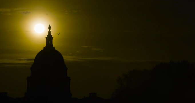 US Capitol Dome in High Contrast Morning Sun