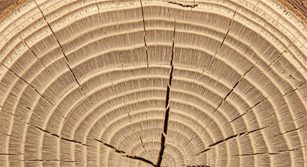 Wood grain cross section. Wood texture of cut tree. Closeup of tree trunk rings.  © shazam