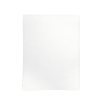 Blank paper sheet or magazine cover on isolated background ready for text.