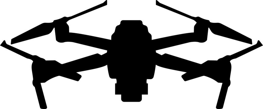Drone quadcopter icon UAV drone, aerial robot, quadcopter aircraft icons in black flat and line style vector, flying camera technology symbol pack for delivery surveillance