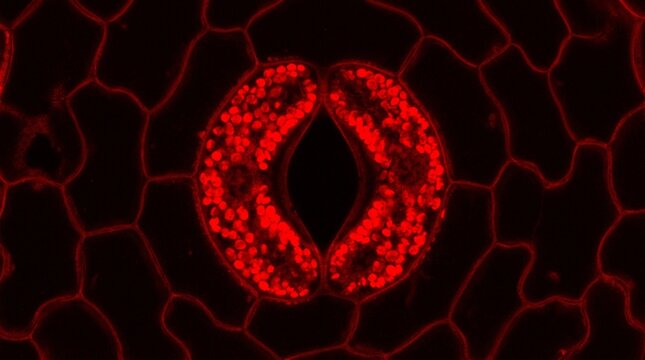 Plant Stomata Guard Cell Aperture Control Confocal