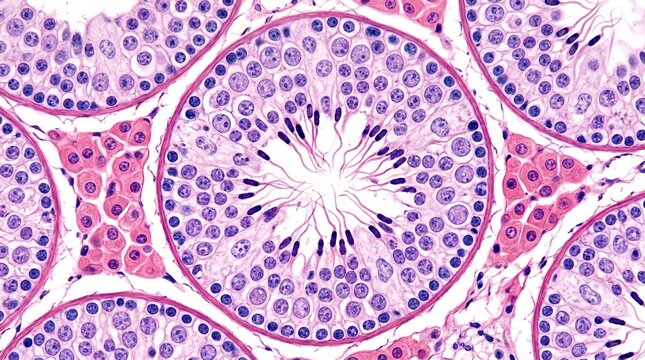 Spermatogenesis Testis Tubule Cross Section Histology