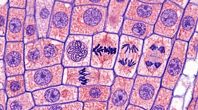 Plant Root Tip Meristem Cell Division Light Microscopy