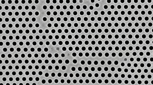 Porous Alumina Membrane Nanopore Array SEM Top View
