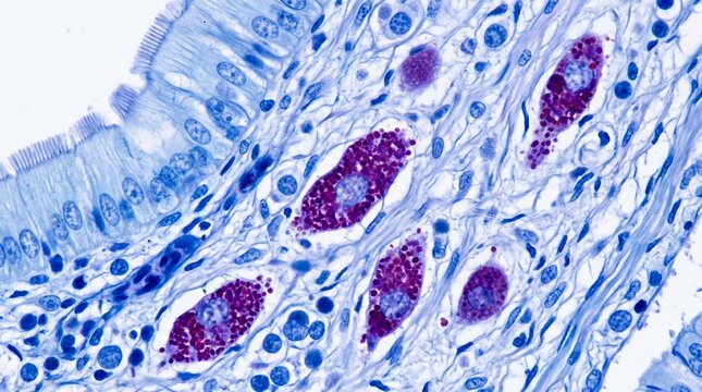 Mucosal Mast Cell Intestinal Submucosa Toluidine Blue