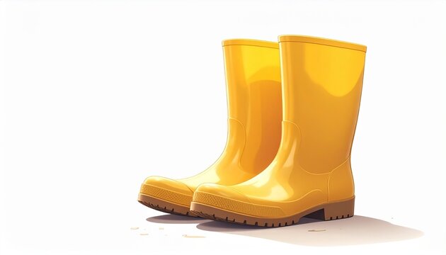 yellow rubber boots