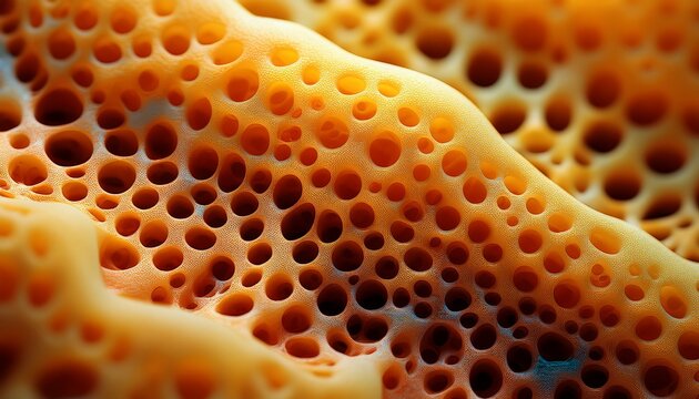 macro tactile close up of porous sponge pores and foam texture ai generative