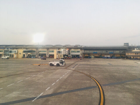 Apron and Tarmac Area  of Biju Patnaik International Airport in Bhubaneswar, Odisha, India
