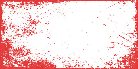A textured red frame provides a striking contrast, its worn edges and grunge-like effect making a bold statement.  © dark chocolate