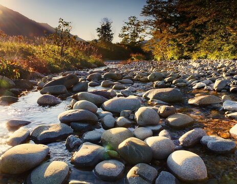 pebbles in the stream