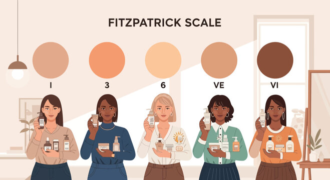 Fitzpatrick Scale: Diverse Skin Tones and Skincare Products