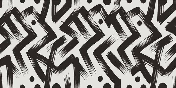A creative seamless vector pattern featuring a zebra skin texture design for artistic wallpaper, game backdrops, or decorative paper illustrations with bold lines