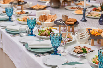 Fototapeta premium Delicious banquet spread at a festive gathering