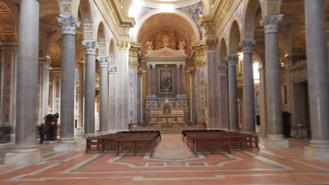 Chiesa dei Girolamini, baroque styled church and ecclesiastical complex in Naples, Italy	