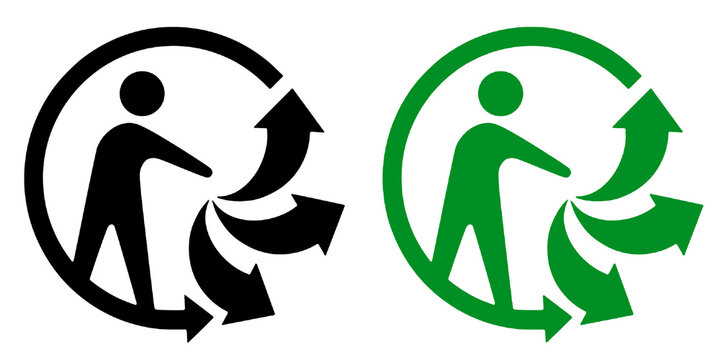 Triman sign, Triman recycling icon set
