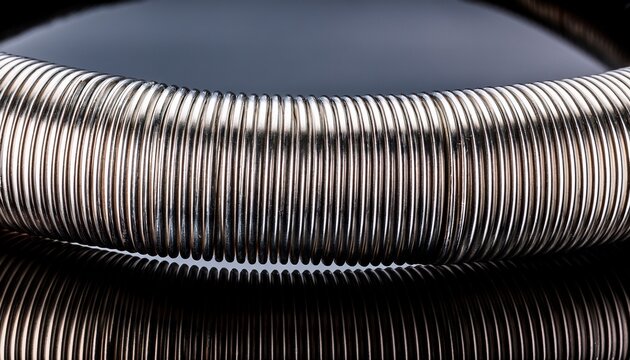 close up of a spiral string flexi hose