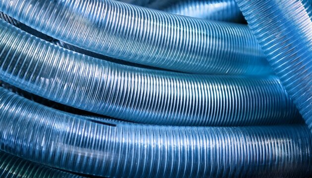 close up of an abstract background view inside on flexi pur hose for air ventilation