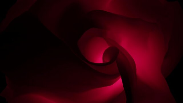 Abstract red and black swirling fabric-like shapes form a smooth gradient background, creating a dramatic moody backdrop for luxury, romance, or modern design projects